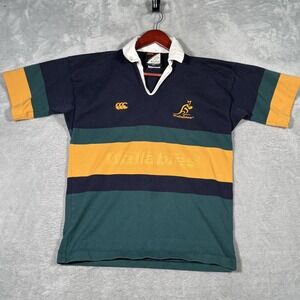 Vintage Australia Wallabies‎ Rugby Shirt Mens Small Green Canterbury 90s Jersey